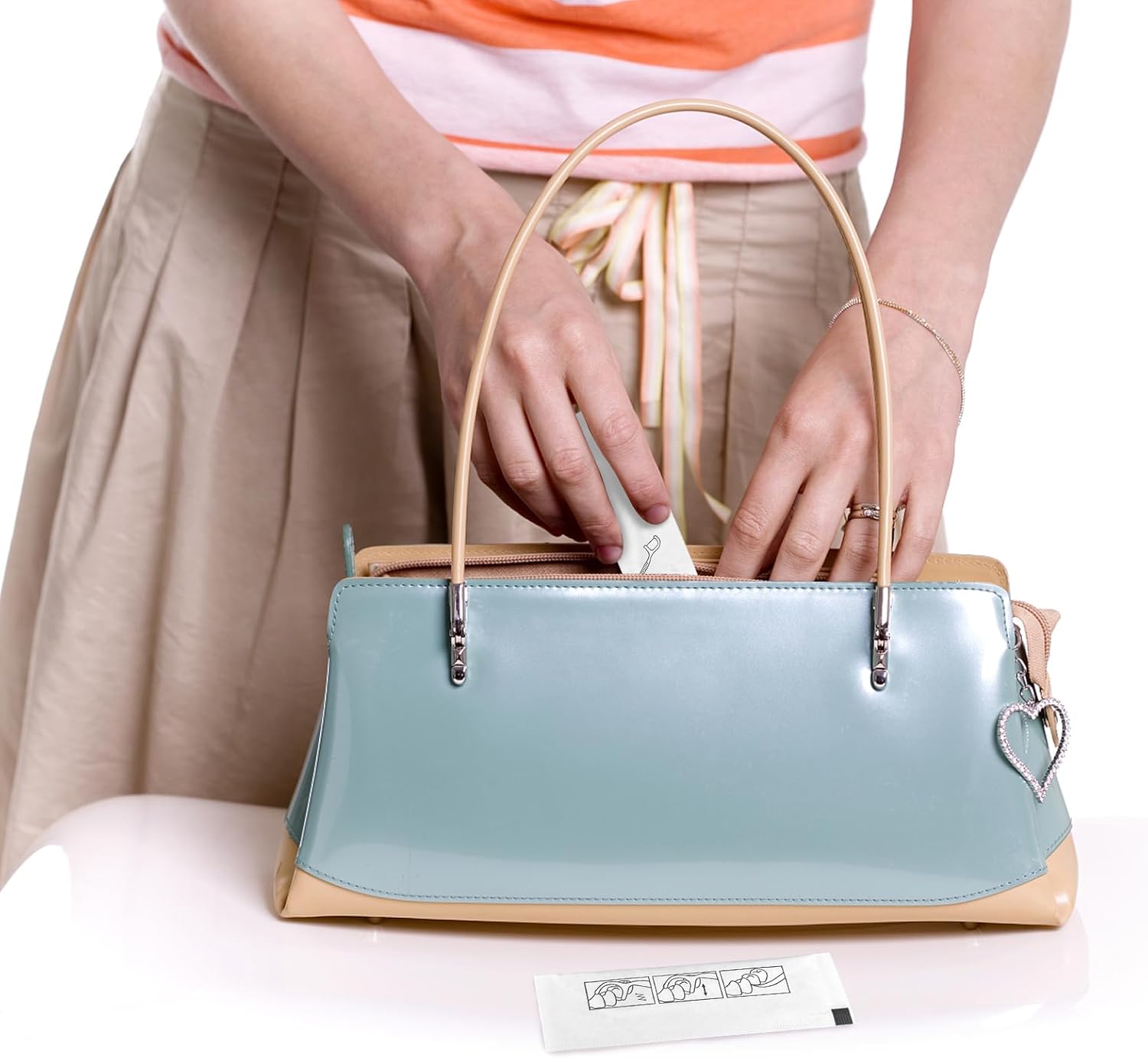 Eyxformula 100 Count Individually Wrapped Floss Picks – Travel Size Toiletries Dental Flossers for Daily Teeth Cleaning, Oral Care, Fresh Breath, Single Floss Sticks for Guest Bathroom, Hotel, Wedding