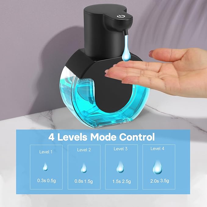 2 Pack Automatic Soap Dispenser Touchless,14.2oz/420ML Auto Liquid Soap Dispenser,Rechargeabled Wall Mounted Smart Pump for Bathroom Kitchen