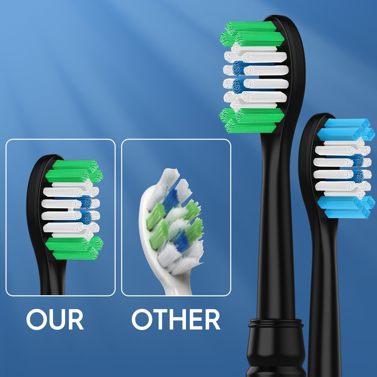 Replacement Brush Heads Compatible with Philips Sonicare ProtectiveClean 4100, 5300, 5100, 6100 ExpertClean 7500 DiamondClean 9300 Electric Sonic Toothbrush Handle C2 G2 C3 G3 W3 Brush,16 Pack