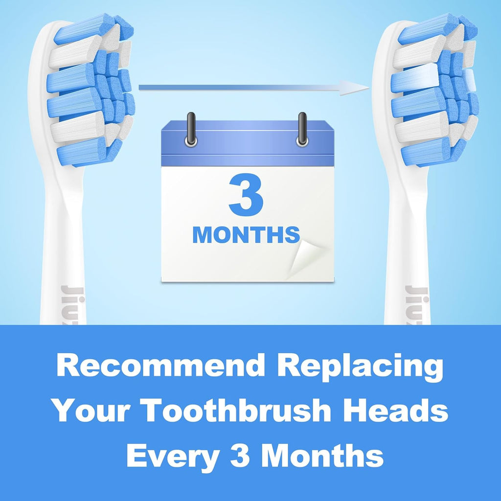 Replacement Toothbrush Heads Compatible with Philips Sonicare, Brush Heads for Sonicare C2 Plaque Control Protective Clean 4100 5100 6100 Electric Toothbrush White&Blue, 10-Pack