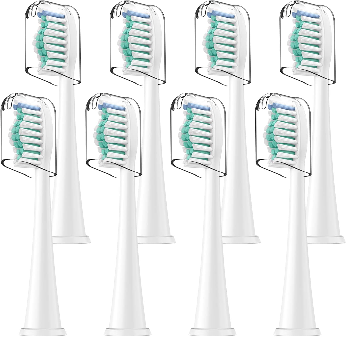 Toothbrush Heads for Philips Sonicare Replacement Brush Heads with Protective Cover Soft Dupont Bristles Electric Toothbrush Replacement Heads for Oral Health, 8 Pack