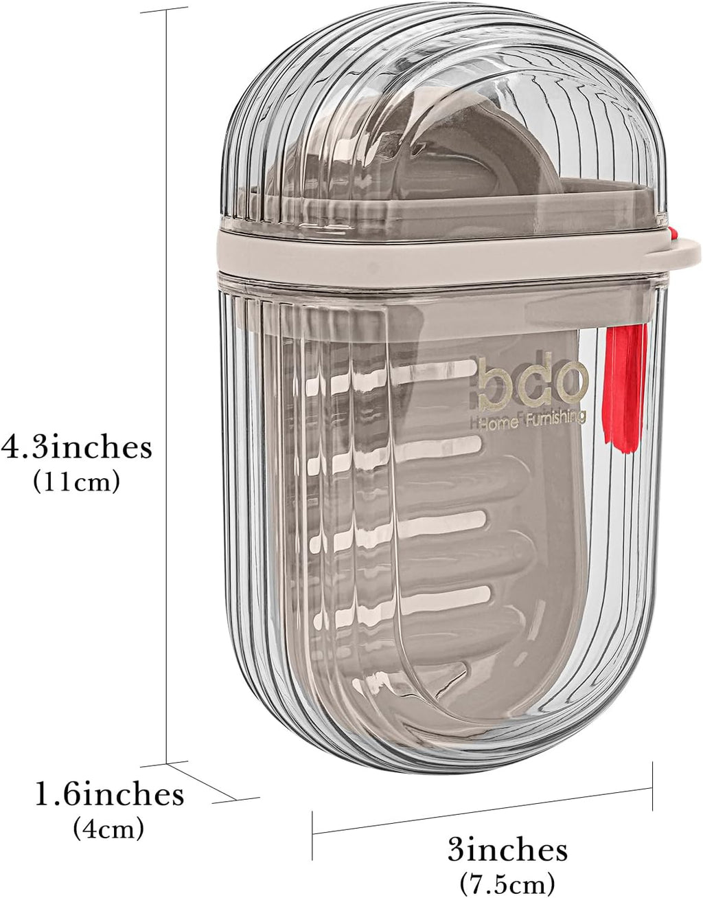 2 Pack Travel Soap Case, Leak Proof Bar Soap Holder with Drainer Tray, Portable Soap Dish Container for Shower, Gym, Camping & Travel (Clear)