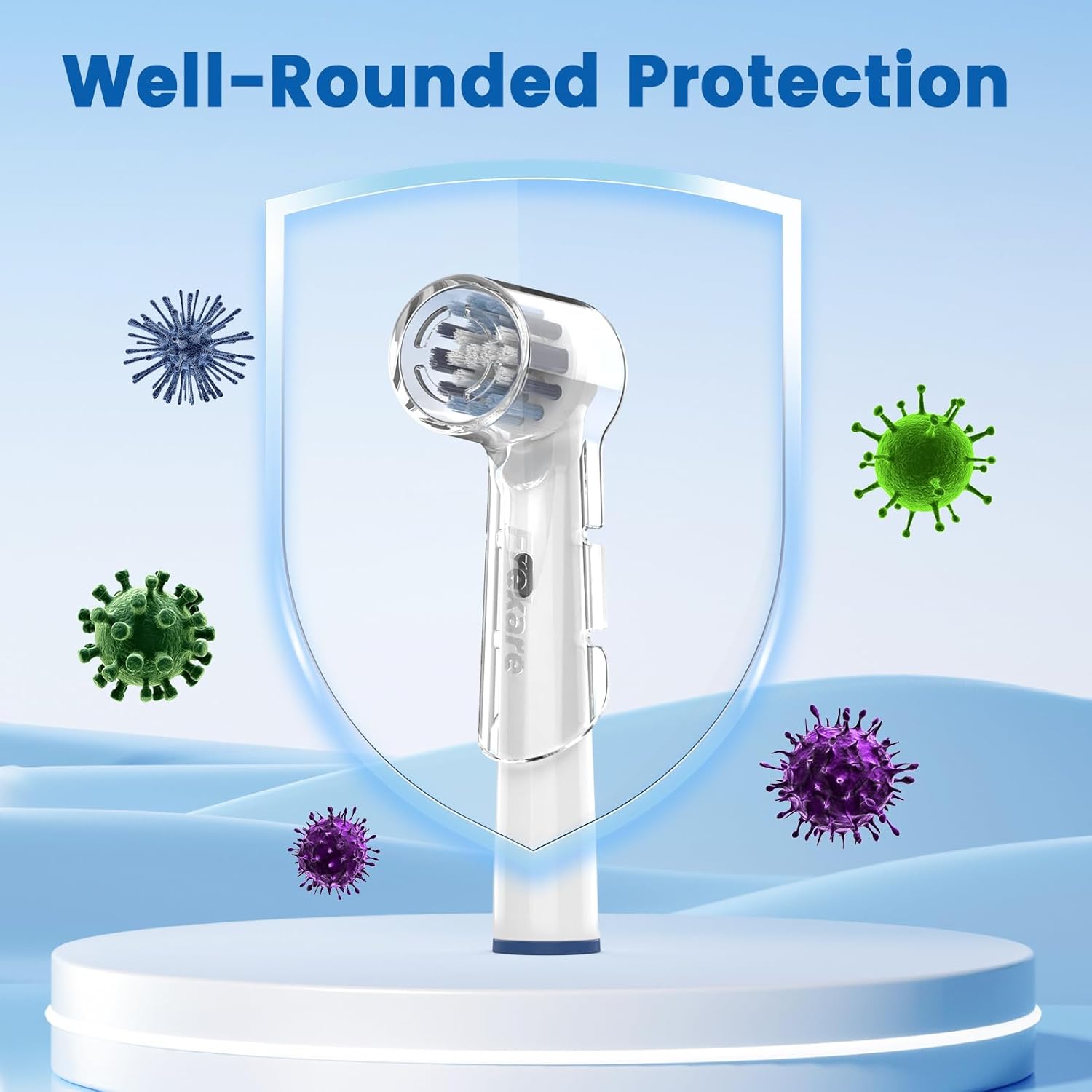 Toothbrush Covers Caps Compatible with Oral B, 10 Pack Toothbrush Head Travel Protector for Oral-B iO Series Electric Toothbrush (Blue, Clear, Pink, Puple, Green)