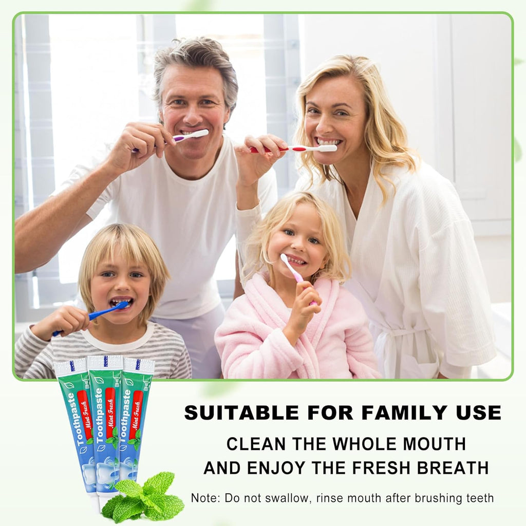 0.35 oz Bulk Travel Size Toothpaste,200 Tubes 10 Grams Extra Small Toothpastes Travel Size Bulk 0.8x3.5 inches Mint Flavor Mini Disposable Toothpaste for Hotel,Guests,Homeless,Office