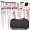 22 Pcs Makeup Brushes Set, MAGEFY Professional Makeup Brushes Wooden Handle Cosmetics Brushes Foundation Concealer Powder Face Eye Make up Brushes Kit(Pinkgold)