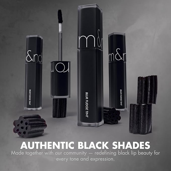 rom&nd BLACK LIP TRIO EDITION – Authentic Black Glossy Lip Tint & Liner Pencil Set | Buildable, Hydrating, Versatile K-Beauty Makeup