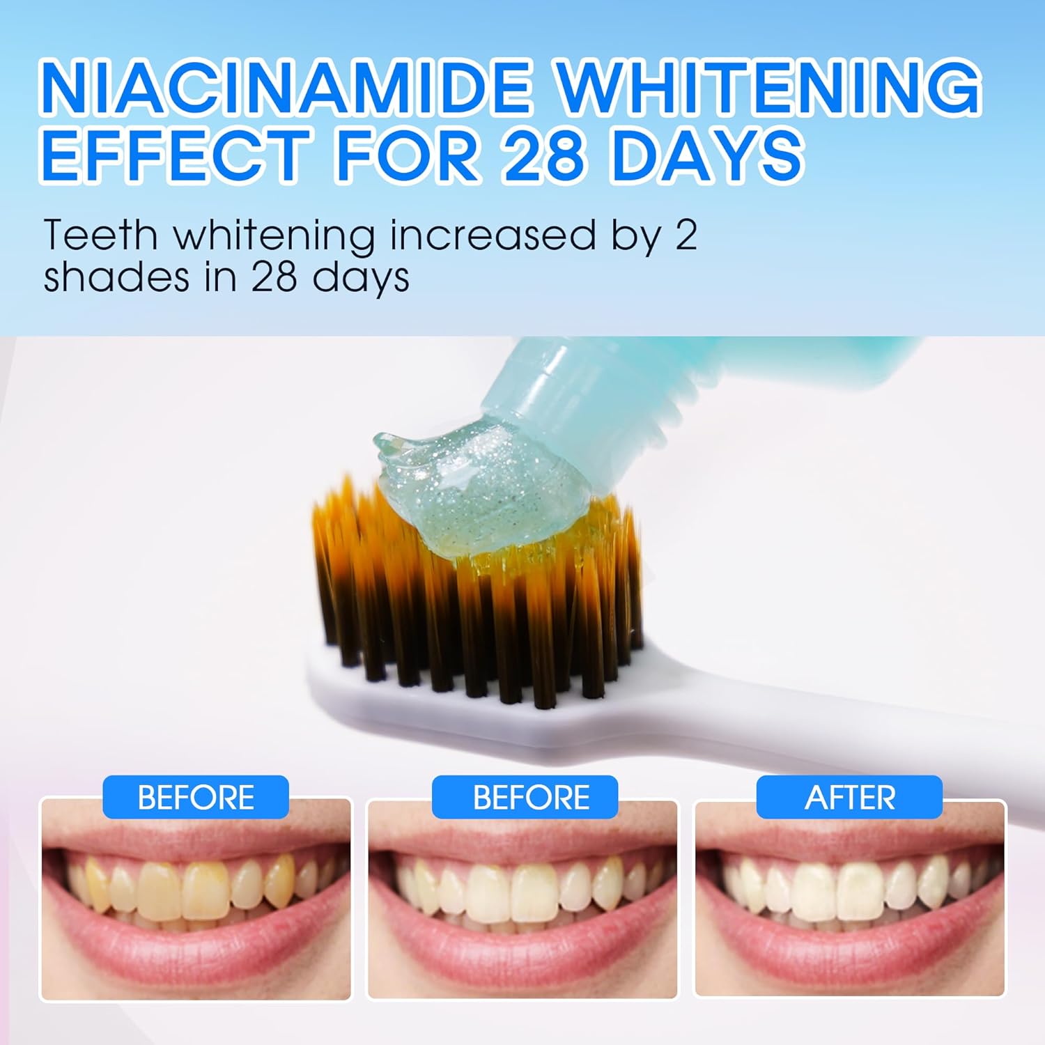 Niacinamide Whitening Toothpaste Peppermint Peach, Hotluck Toothpaste Whitening Brightens & Cleanses, Freshens Breath - Gentle Deep Cleansing, Promotes Gum Health (Pack of 1) - 3.53oz