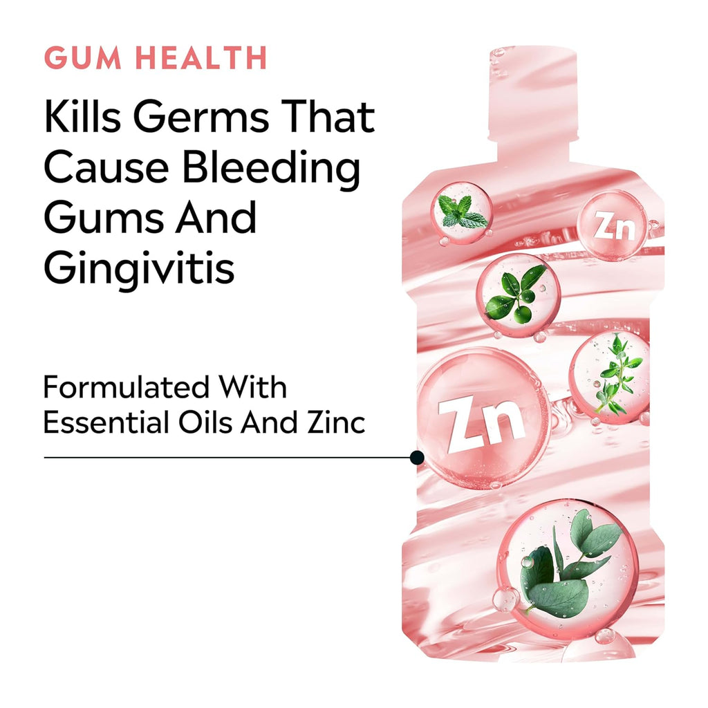 Listerine Clinical Solutions Mouthwash Gum Health Antiseptic, Antigingivitis and Antiplaque Oral Rinse Helps Prevent Buildup and Immediately Kills Germs for Healthier Gums, ICY Mint, 500 mL