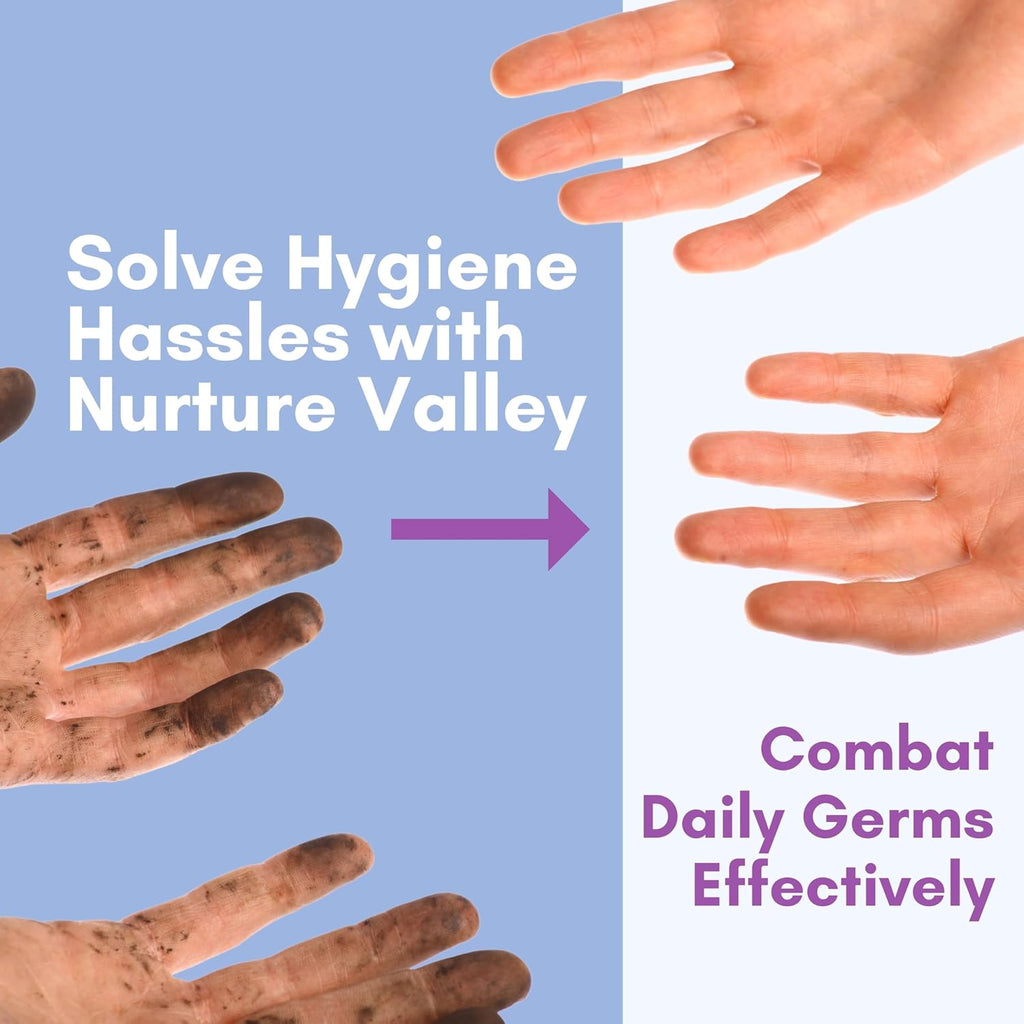 Nurture XL Antibacterial Body & Hand Wipes | Alcohol-Free Antiseptic Wet Sanitizer Towelettes for Germ Removal, Disinfecting Skin, Sanitizing Hands |Cleaning Cloths | Adults & Baby | Thick & Strong