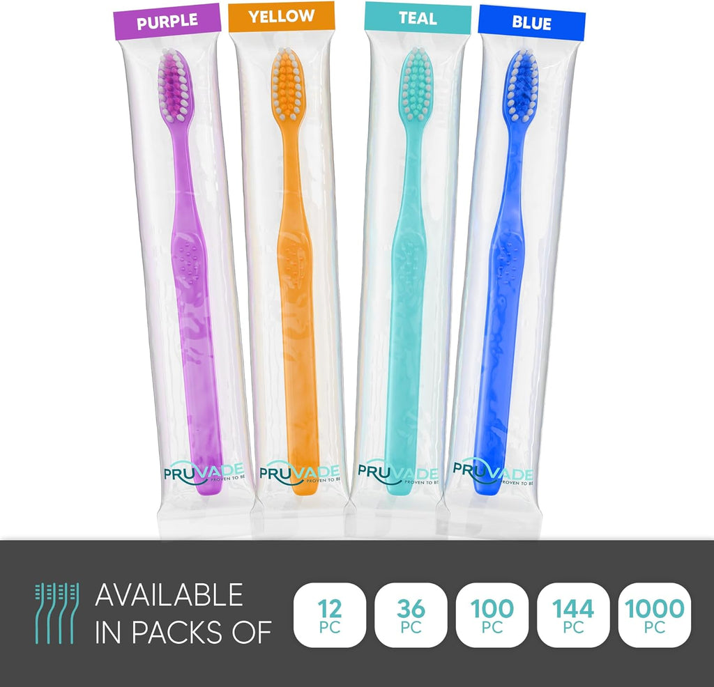 100 Pack Disposable Toothbrushes with Toothpaste Built in | Premium Quality Prepasted Toothbrushes Individually Wrapped - Waterless Toothbrush Soft Bristles for Work, Camping, Travel, Hotel