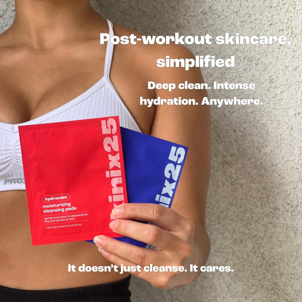 Hydracalm & Aquafresh Facial Cleansing Pads – 60 Individually Wrapped Cotton Wipes | On-the-Go Face Wipes for Travel, Gym & Daily Skincare | Hydrating + Oil-Control Cleansing Pads for All Skin Types