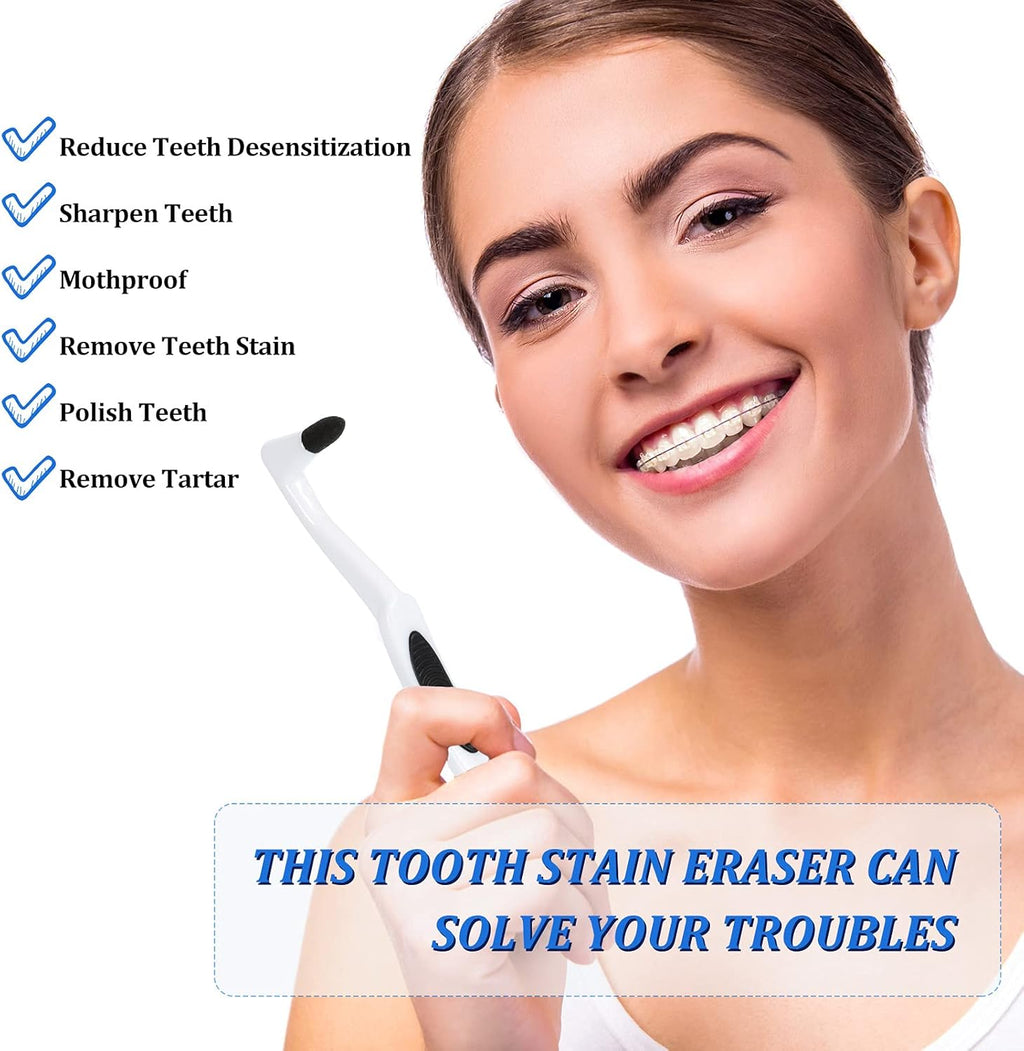 Geiserailie 8 Pieces Tooth Stain Eraser Tooth Stain Removers Tartar Remover Plaque Remover for Teeth Dental Polisher Cleaning Kit for Whitening Polishing