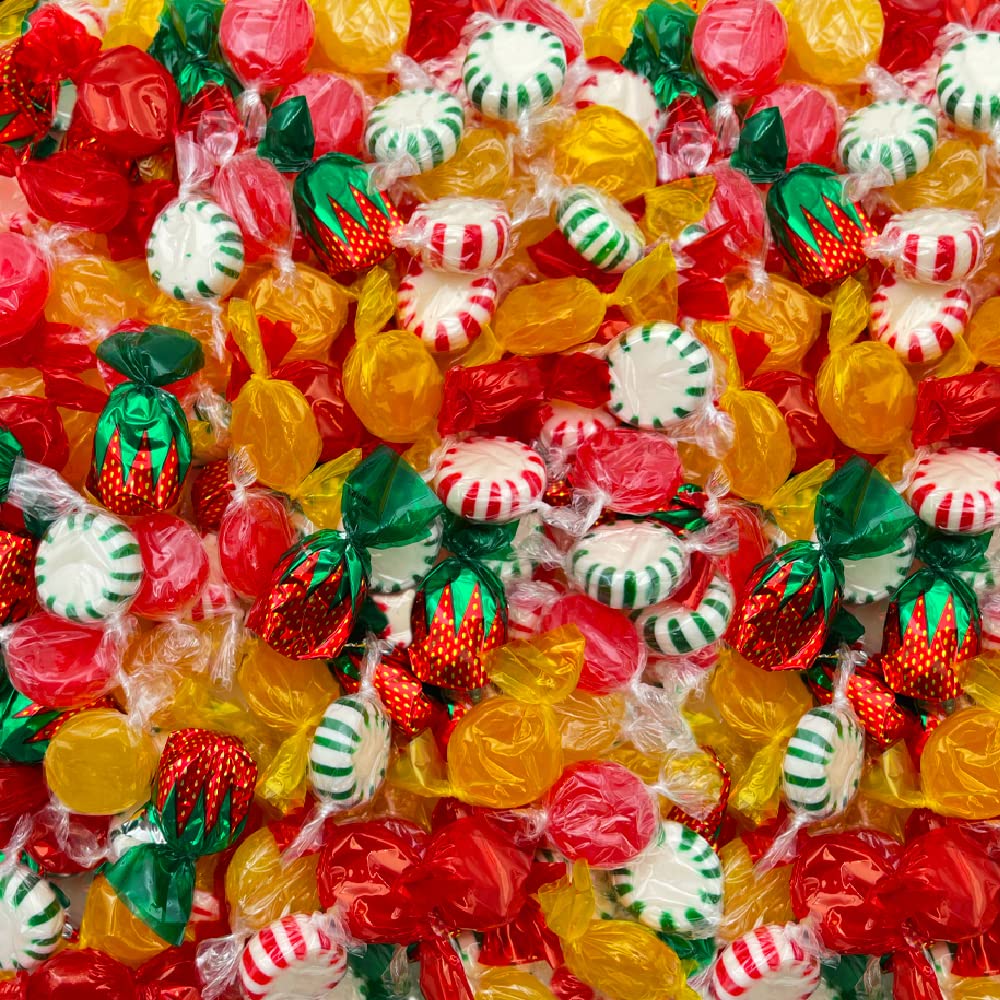 Hard Candy Assortment | 3 Pound Bag | Starlight Mints, Strawberry Drops, Butterscotch, Cinnamon Discs - Hostess Mix