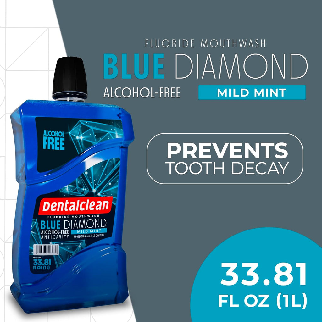 Pack of 3 Kids Gel Toothpastes with MIH Support (Tutti-Frutti Natural) – Enamel Regeneration & Sensitivity Relief, 3.7 oz + Alcohol-Free Mouthwash 33.8 Fl Oz (Blue Diamond Mint)