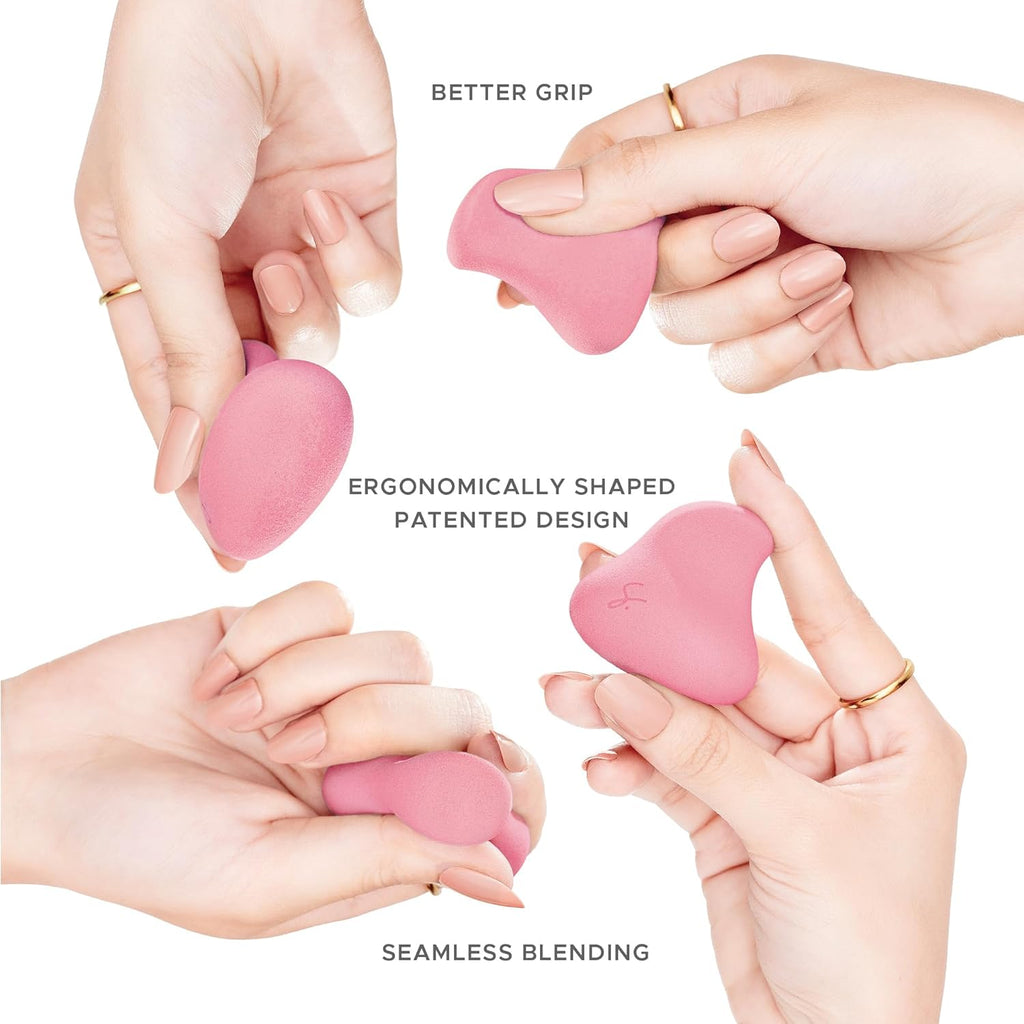 Original Beauty Blender Makeup Sponge Applicator for Powder, Cream & Liquid, Beauty Tools Puff, Streak Free Application, Vegan, Cruelty Free Made in USA, Pink (3 Pieces)