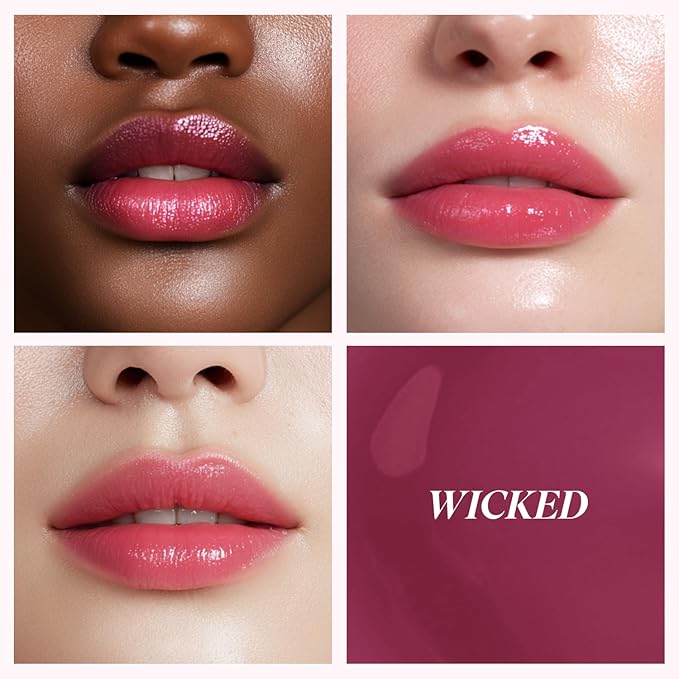 INGA Water Glow Lip Tint | Hydrating, Glossy Korean Lip Tint with Sheer Color & Glass-Like Shine | Long-Lasting, Non-Sticky Korean Lip Stain (WICKED)