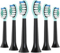 Replacement Toothbrush Heads for Philips Sonicare Electric Toothbrush Black, 2-in-1 Tongue Cleaner, 6 Pack, Mint Green, Suitable for Philips Sonicare Heads, C2, C1, C3, W1, W2, W3, G1, G2, G3