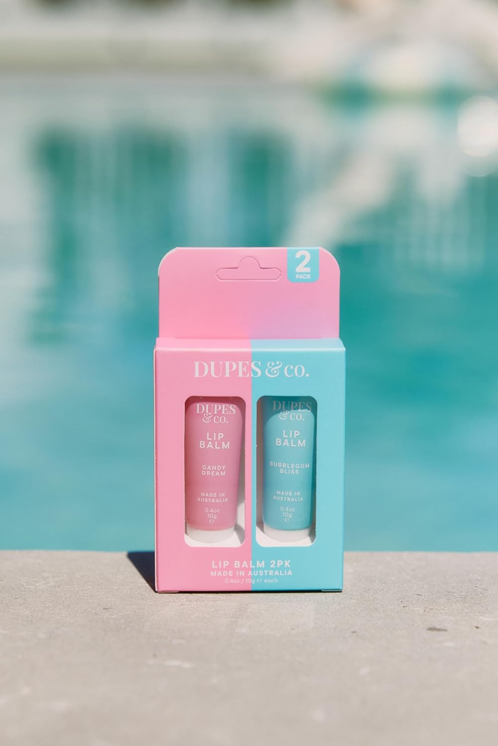 Dupes & CO. Lip Balm 2-Pack Candy Dream & Bubblegum Bliss – Hydrating, Moisturizing, Vegan, Cruelty-Free, Sweet Fruity Flavored Duo for Soft, Nourished Lips – 2 x 0.4 oz