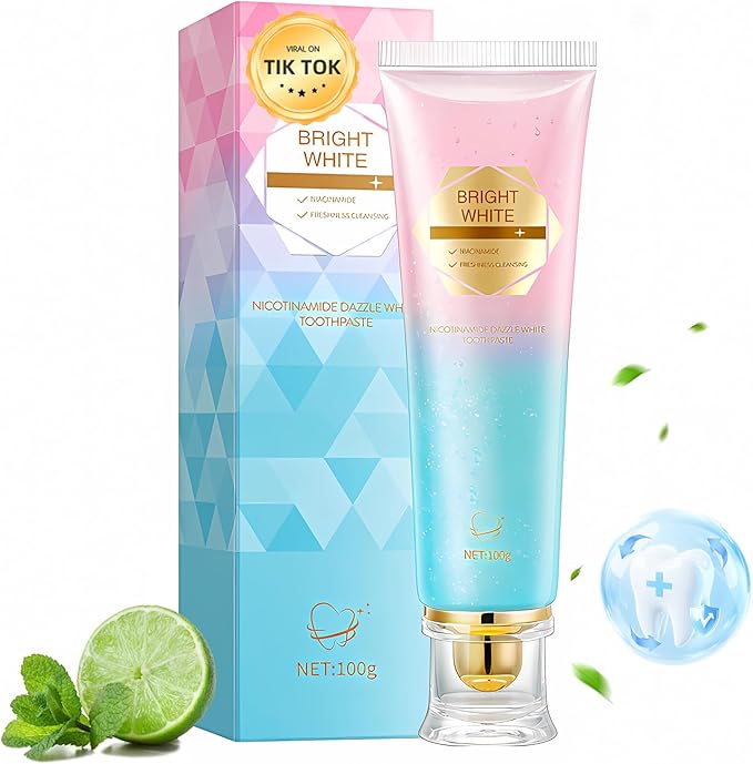 Niacinamide Whitening Toothpaste, Niacinamide Toothpaste Intensive Whitens Teeth, Protects Tooth Enamel, Fresh Breath & Stain Removal Formula,Freshens Breath 24 Hours