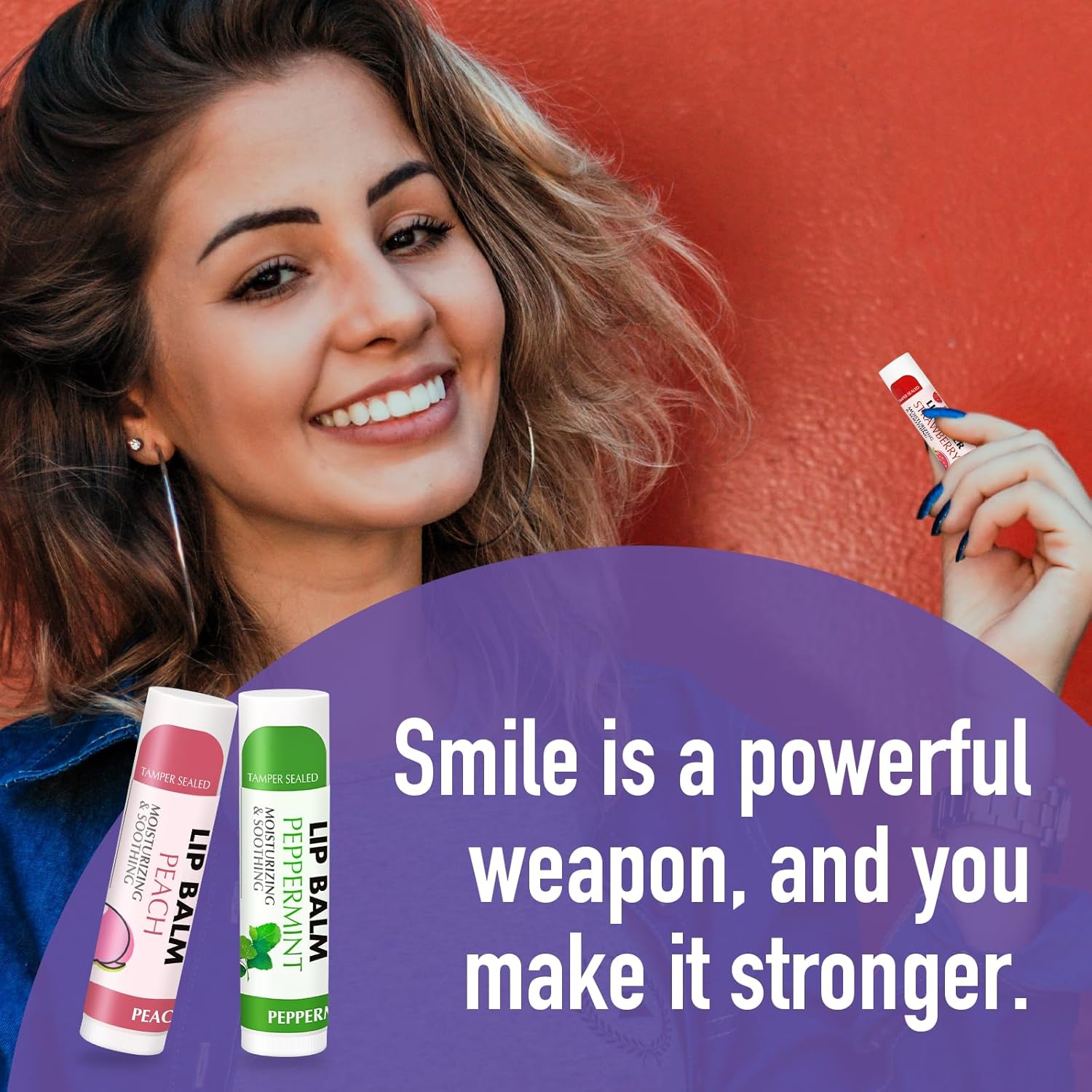 AZEN 12 Pack Lip Balm, Natural Lip Balm Bulk, Lip Care Product, Moisturizing Lip Balms for dry cracked lips - 12 Flavors