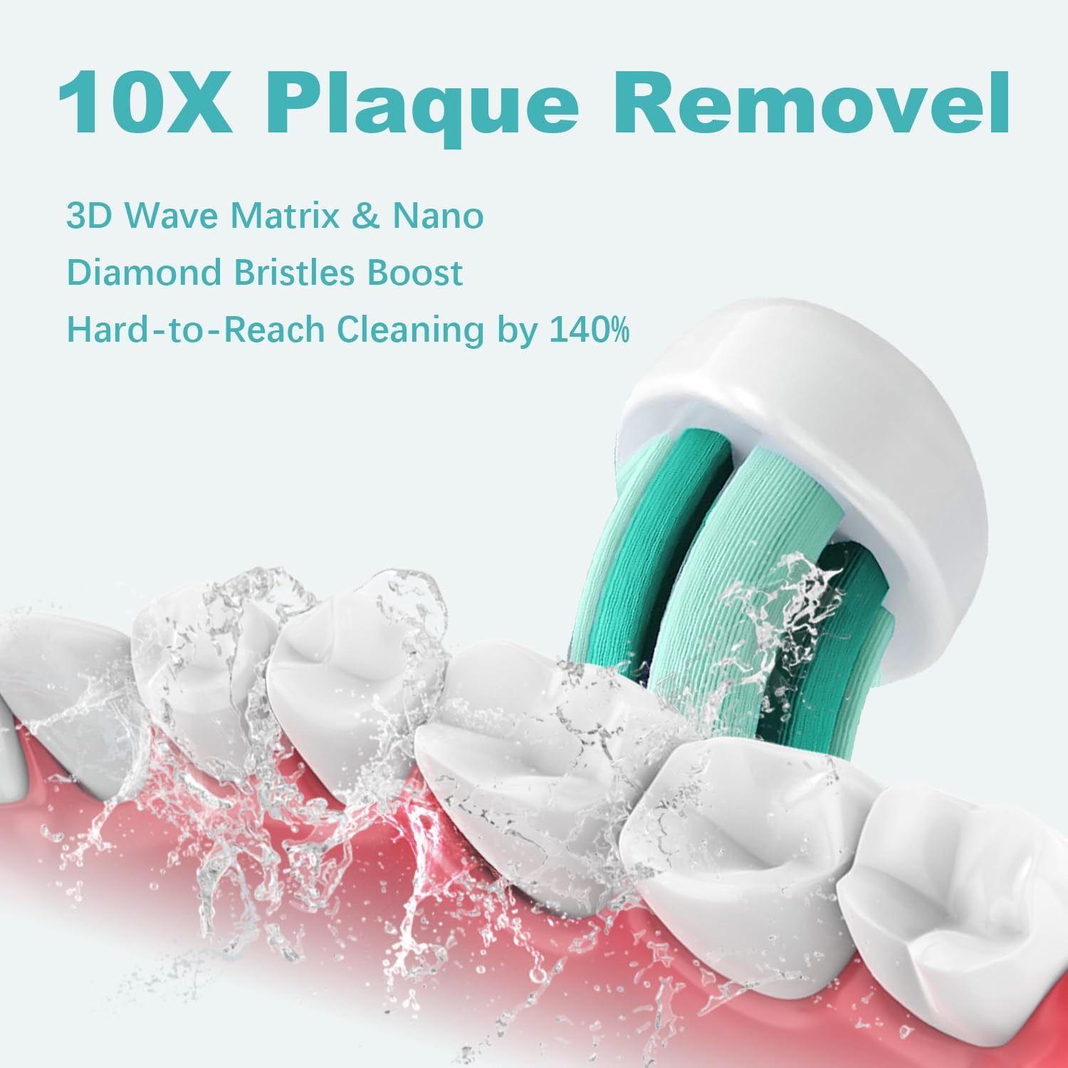 Replacement Toothbrush Heads for Philips Sonicare Replacement Brush Heads Compatible Electric Toothbrush Heads, 10 Pack, Black White