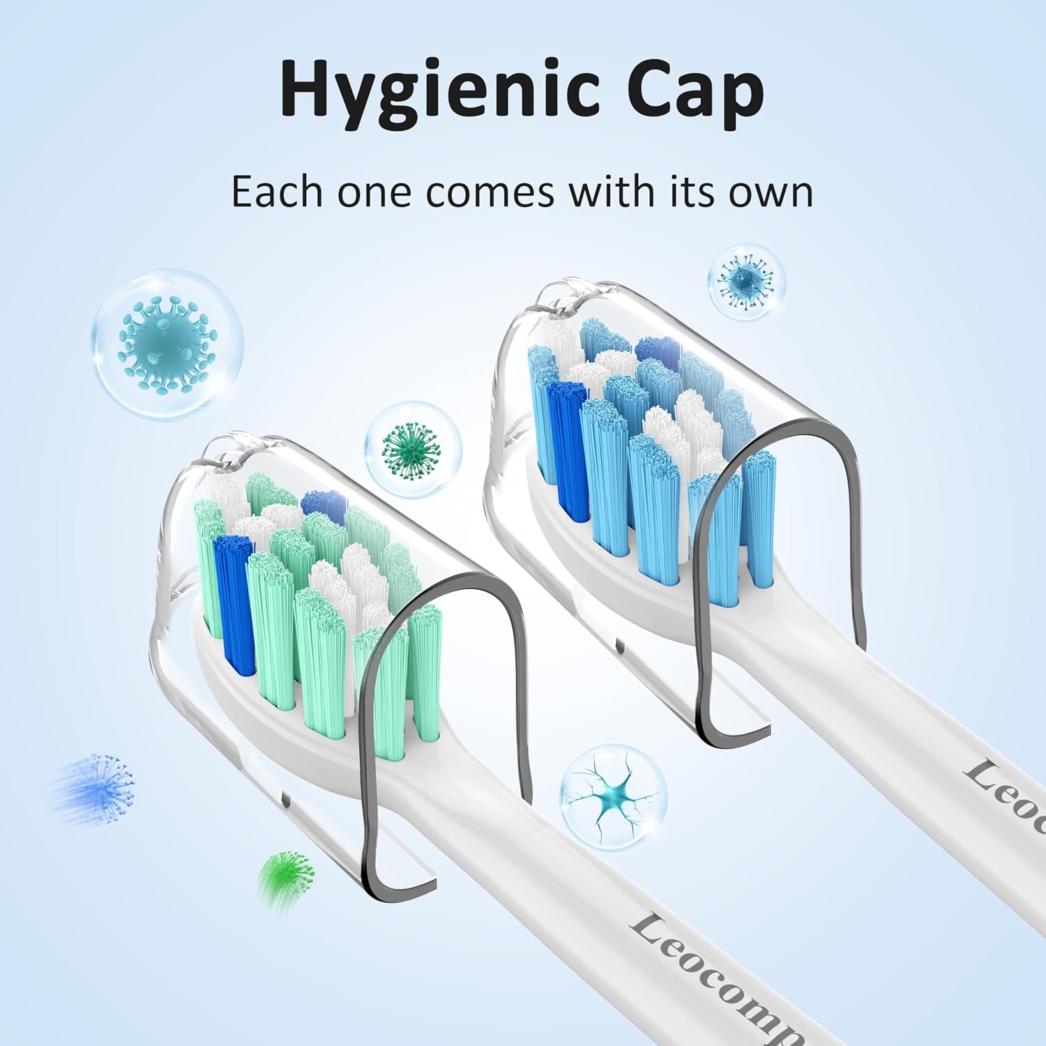 Replacement Toothbrush Heads Compatible with Philips Sonicare Click-on Electric Toothbrush Handles Plaque Control 14 Pack White