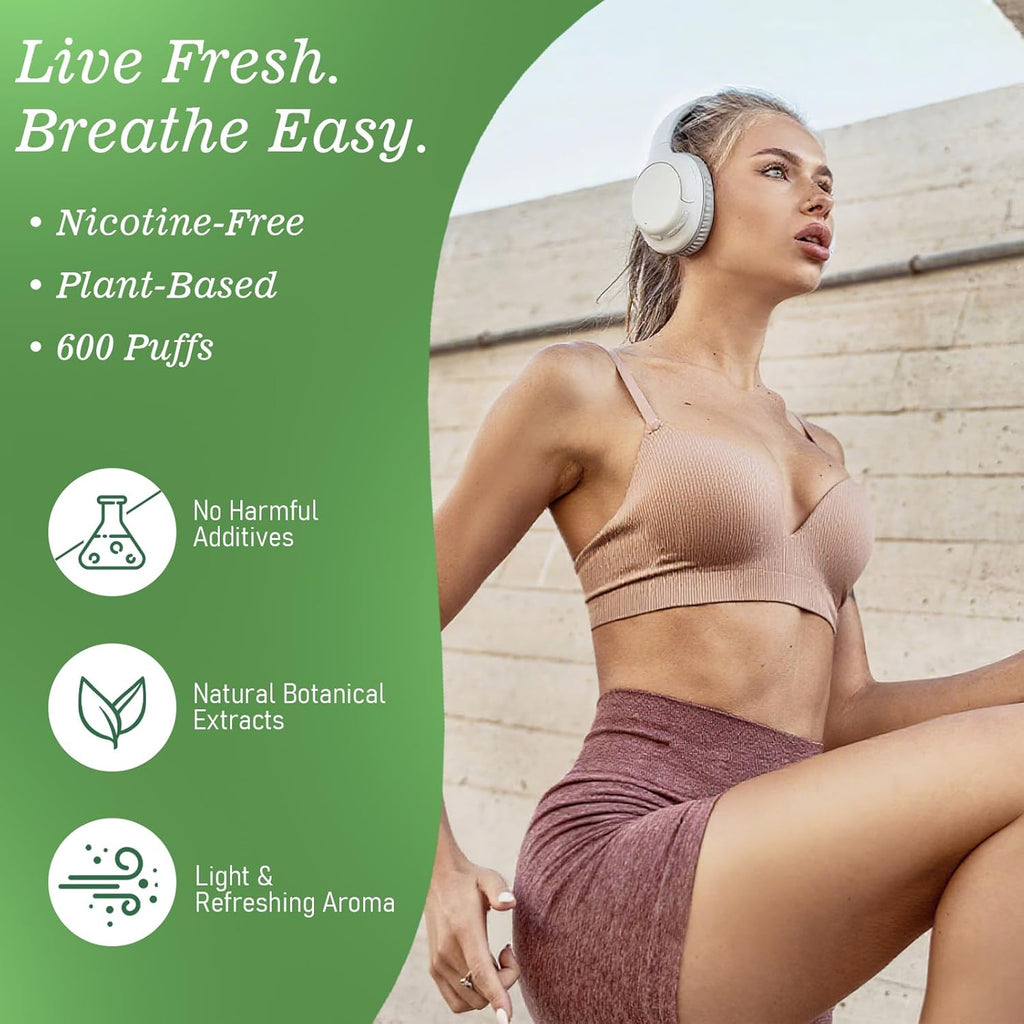 Natural Mullein Herbal Diffuser – Upgraded Formula with Mint and Thyme Long-Lasting Flavored Air Refreshing Support Oral Fixation Menthol Essential