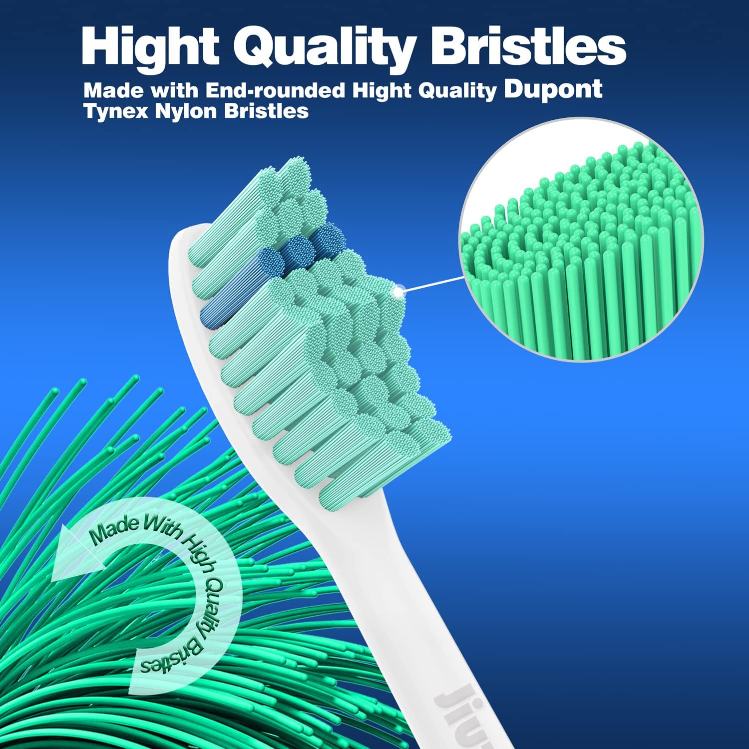 Toothbrush Replacement Heads for Philips Sonicare E-Series, Essence, Elite, Advance, CleanCare Screw-on Electric Toothbrush Heads HX7022/66, 6 Pack