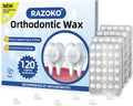 RAZOKO Orthodontic Wax for Braces Wax Dots 120 Individual Hygienic Packaging Dental Wax Mint