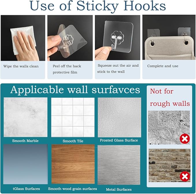 2 Pack Wall Hanging Storage Bag,Wall Hanging Organizer with Pockets, Hanging storage basket for Dormitory Bathroom Bedroom (Grey-upgraded)