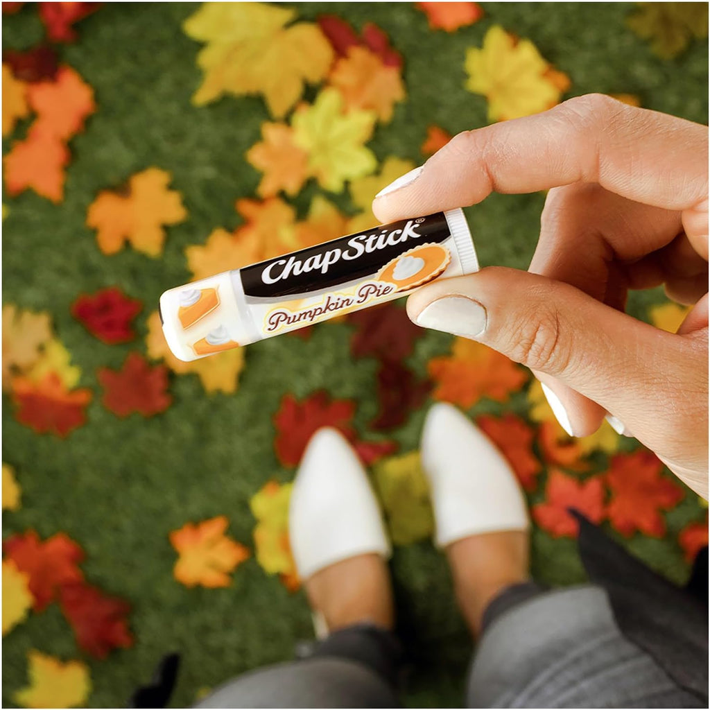 ChapStick Bulk Lip Balm, Holiday Variety 3-Packs x 6 (18 Sticks) – Candy Cane, Sugar Cookie, and Pumpkin Pie Flavored Lip Moisturizers, Stocking Stuffers, 0.15 Oz Ea