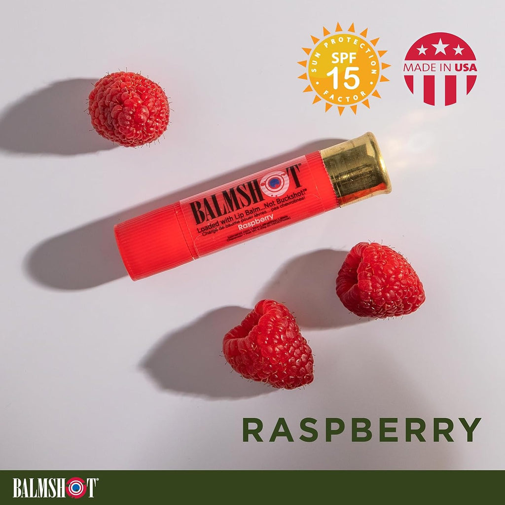 BALMSHOT Lip Balm 4 Pack (Raspberry)