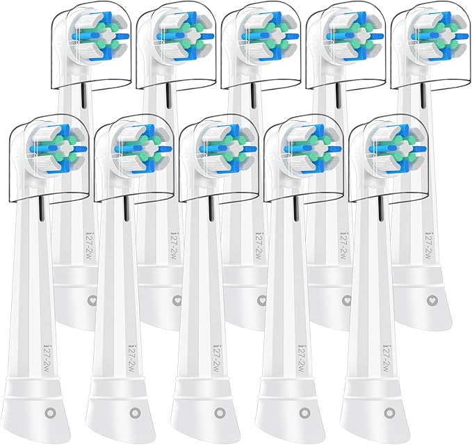 10 PCS IO Replacement Heads Compatible with Oral b IO 2/3/4/5/6/7/8/9/10 Series Electric Toothbrush, Brush Heads Refills Compatible with Oral B IO (White)