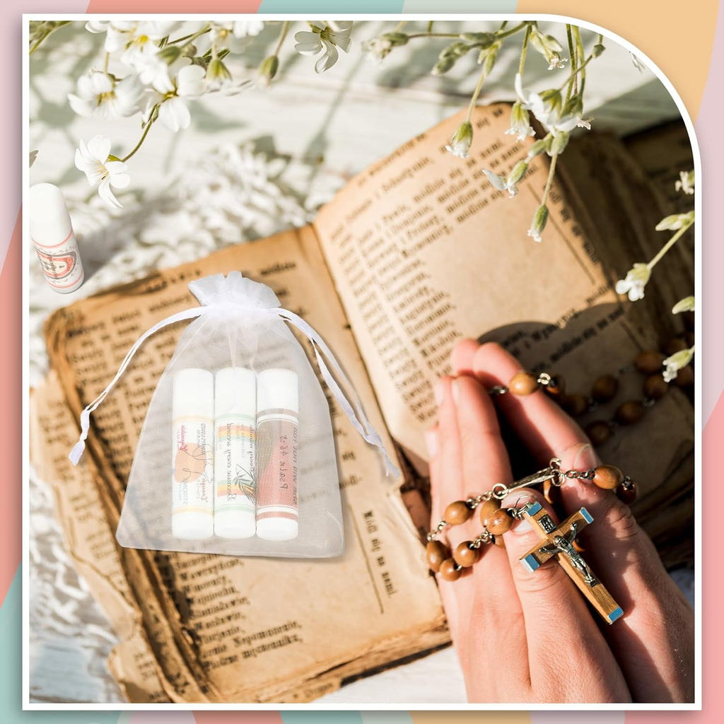 50 Pack Christian Religious Gifts Bulk Lip Balms for Women Men Religious Church Party Favors Bulk Bible Verse Lip Balm with Scripture Inspirational Gifts for Coworkers Staff Employee(Boho)