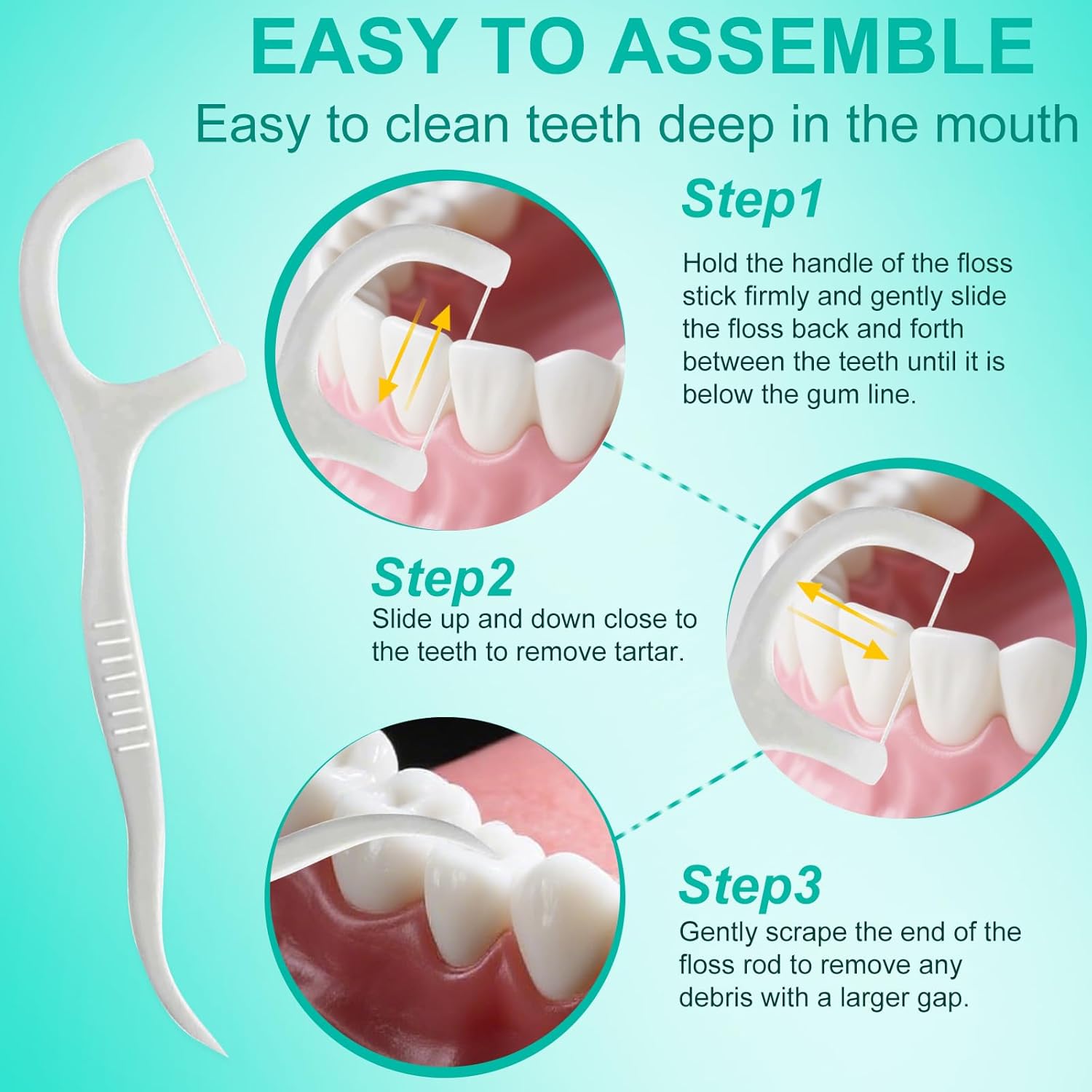 210 Ct Travel Floss Picks Bulk - Individually Wrapped Curved Tip Non-Slip Grip, for Adults Daily Oral Care, Braces Friendly, with 3 Storage Cases Home Office Travel Use, Wax-Free