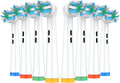 Replacement Heads Compatible with Oral B Electric Toothbrush, Superior Teeth Cleaning with Cross Bristles, 8 Count, White