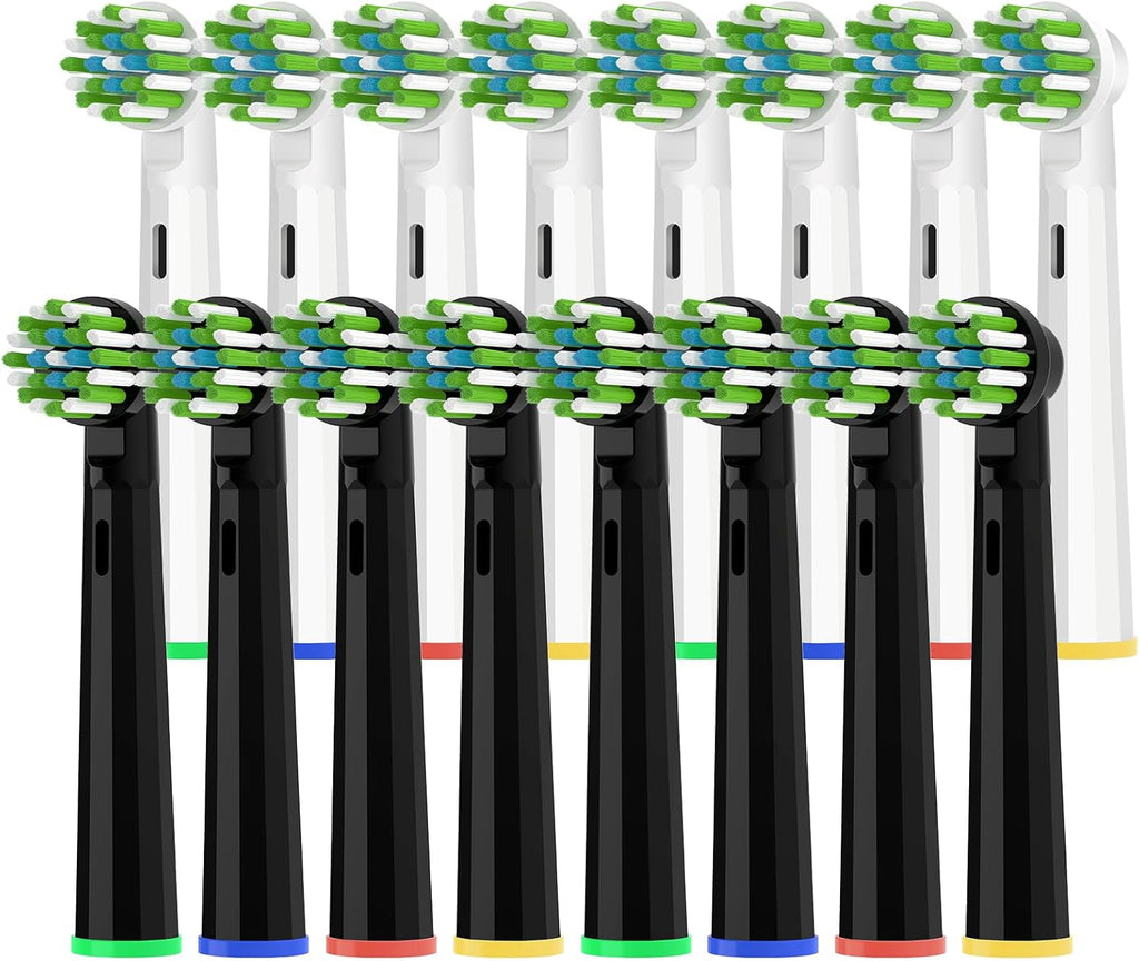 Replacement Toothbrush Heads Compatible with Oral b Braun Smart 1500/7500,Pro 1000/1500,Genius x/6000/Cross/Floss/Sensitive, 16PCS Electric Brush Heads Refill for Braun Oral B