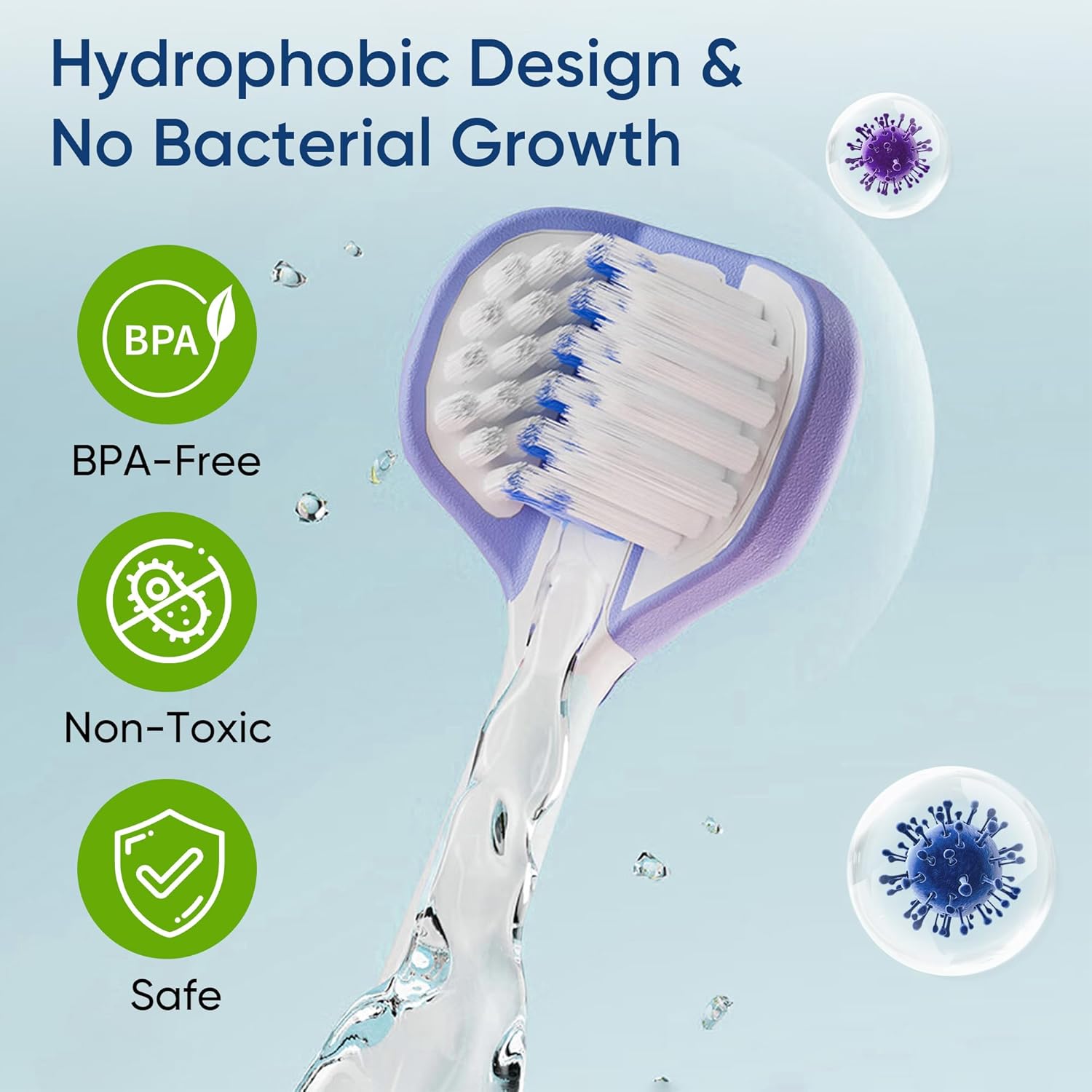 EASICUTI Soft Toddler Toothbrushes, Efficient 3 Sided Toothbrush, Baby Toothbrush 12 Months and up, Infant Toothbrush, Toddler Training Tooth brush for Ages 1-8 Years, Cleans All Sides-4 Pack (Patent)