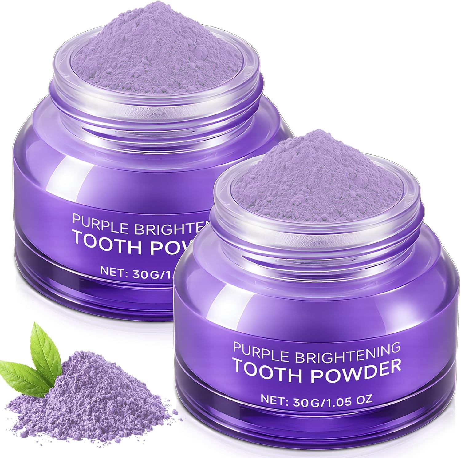 Teeth Whitening Powder,Purple Gentle Tooth Whitener,Safe & Gentle Formula,No Sensitivity,Daily Use, Enamel Friendly,Stain Removal, Color Corrector, and Toothpaste Booster (2)
