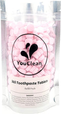 Refill Pack - 365 Toothpaste Tablets - Natural Remineralization & Whitening with Nano Hydroxyapatite - Travel or Daily Use - Fluoride Free (Watermelon365)