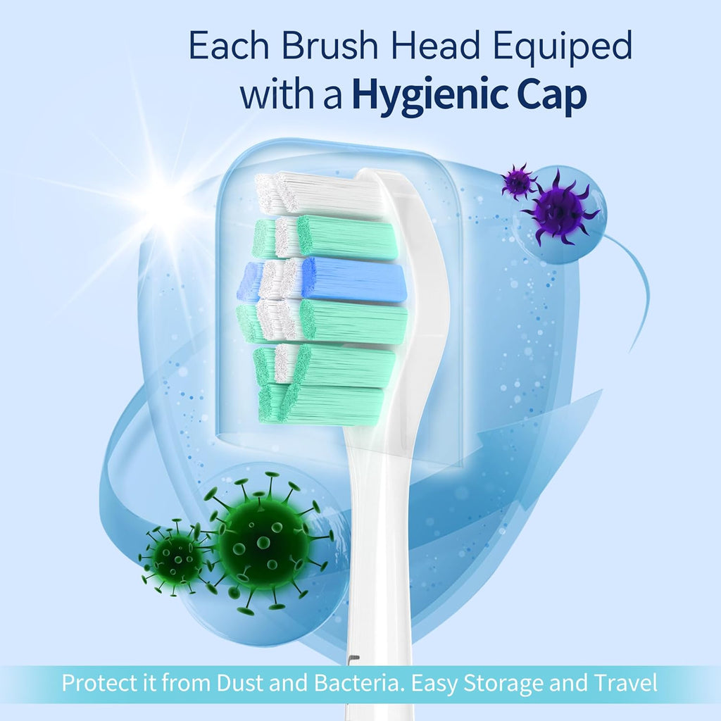 Replacement Toothbrush Heads Compatible with Philips Sonicare Electric Toothbrush, 10 Pack, Refills