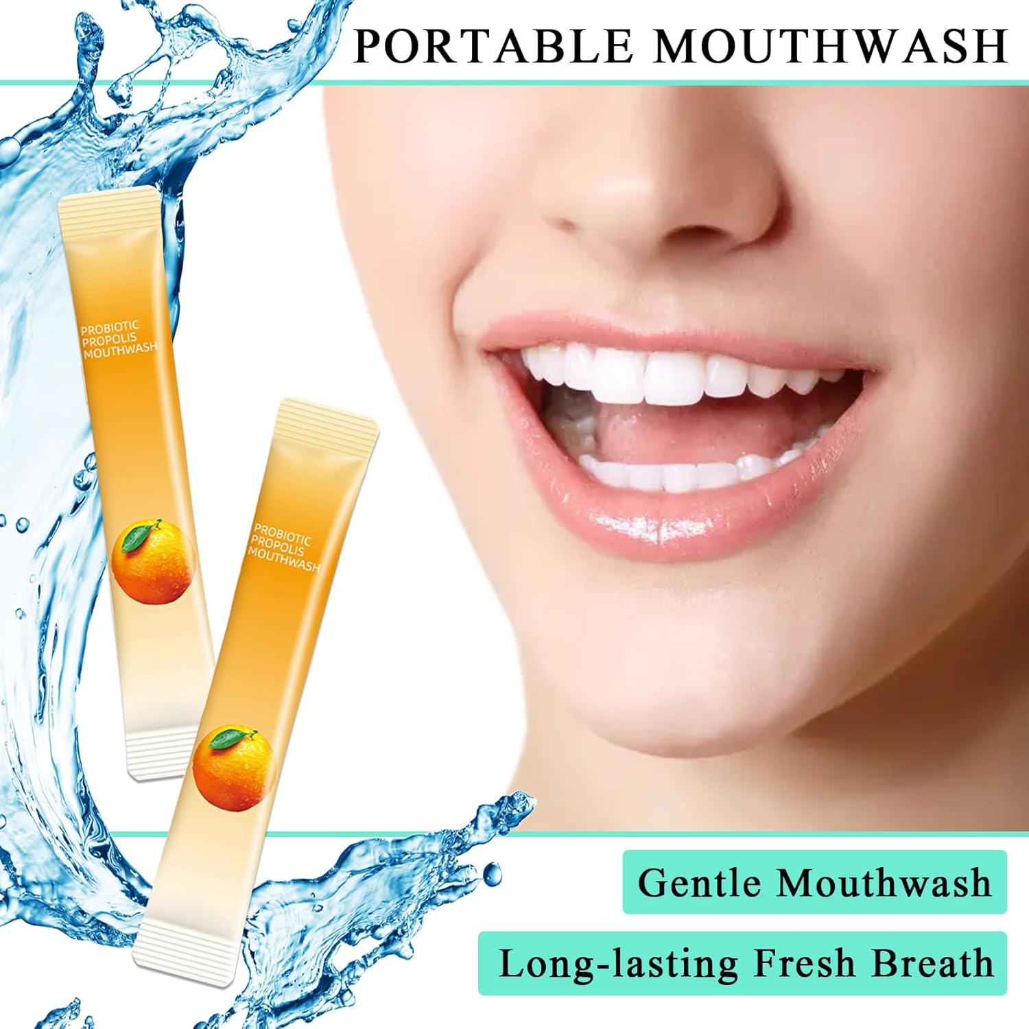 Travel Size Mouthwash,Mini Mouthwash Travel Size Bulk Portable Mouth Wash Set,Individual Small Travel Mouth Wash Packets for Fresh Breath(Pack of 60) A8