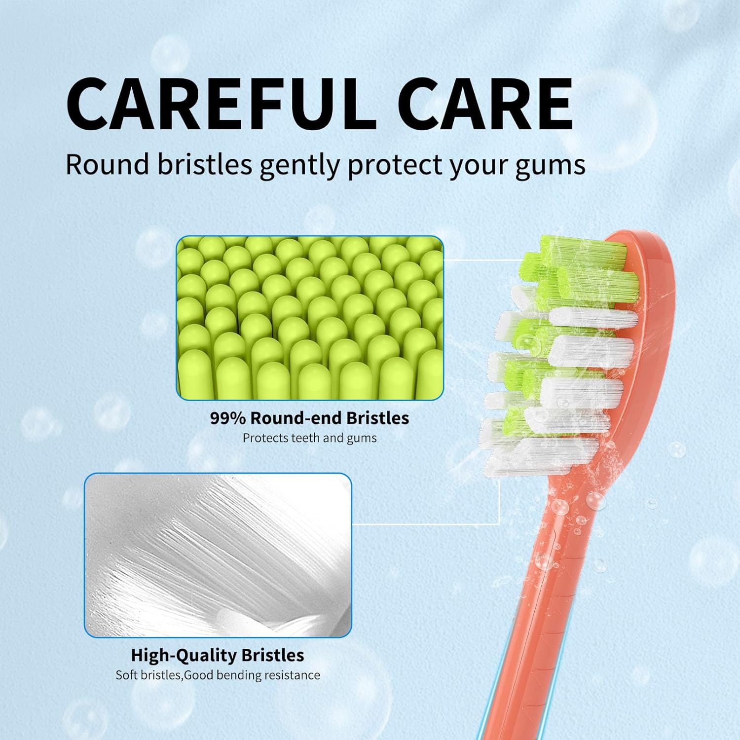 Replacement Toothbrush Heads Compatible with Philips One Sonicare Electric Toothbrush HY1200 HY1100, Tooth Brush Head Koi Red -10 Pack