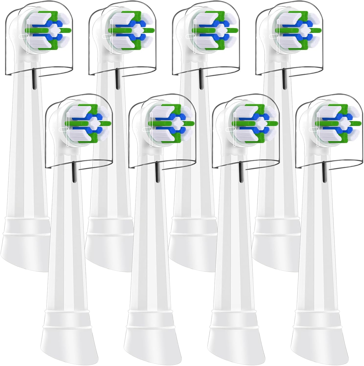 8 PCS IO Replacement Heads Compatible with Oral b IO 2/3/4/5/6/7/8/9/10 Series Electric Toothbrush, Brush Heads Refills Compatible with Oral B IO (White)