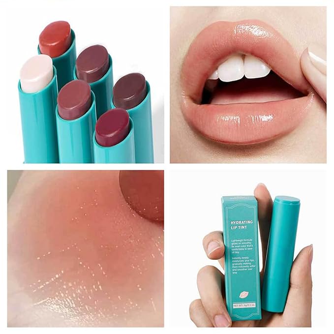 Charm Kiss Colored moisturizing lipstick,hydrates and hydrates the lips,Long-Lasting Waterproof Lip Gloss Lipstick,Natural Lip Moisturizer with Vitamin E,Non-Stick Cup Lip Tint Stain(6# Peach Taupe)