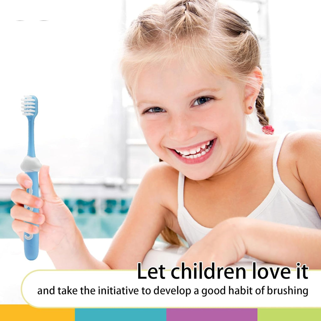 SNOWROSE 8 Pcs Kids Toothbrushes,Soft Bristles Toothbrushes for 2-12 Years Old Kids, Multicolor Baby Toothbrush Pack, Cute Toddler Toothbrush Girl & Boy