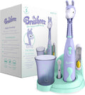 Brusheez Kids’ Electric Toothbrush Set - Safe & Effective for Ages 3+ - Parent Tested & Approved with Gentle Bristles, 2 Brush Heads, Rinse Cup, 2-Minute Timer, & Storage Base (Luna The Llama)