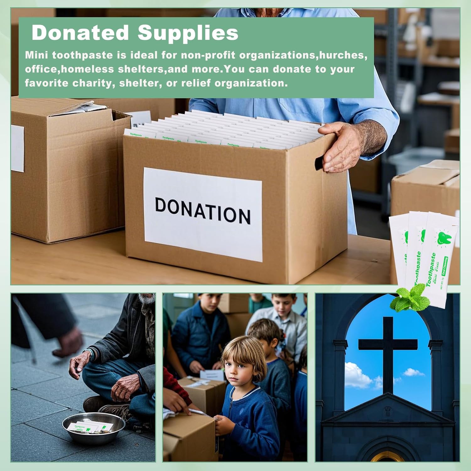 Too Small Bulk Travel Size Toothpaste Pack of 100,0.105 oz Extra Small Toothpaste Travel Size Bulk Mint Mini Disposable Toothpaste for Hotel,Guests,Homeless,Charity(Only Good for Single Use)