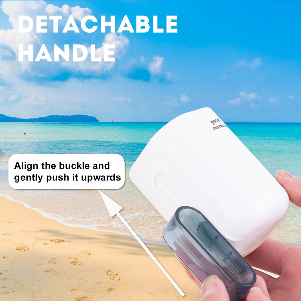 Toothbrush Travel Case,Toothbrush Holder and Rinse Cup with Handle Travel Toothbrush Cup,Multifunctional Toothbrush Covers,Large Capacit Travel Toothbrush Holder with Mouthwash Cup (Blue)