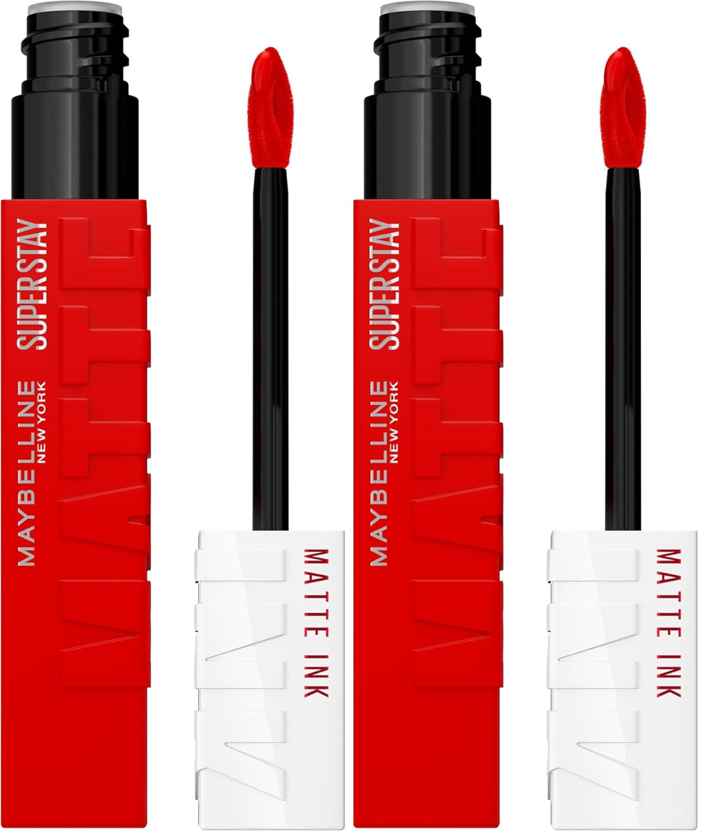 MAYBELLINE Super Stay Matte Ink Liquid Lipstick Makeup, Long Lasting High Impact Color, Up to 16H Wear, Dancer, Brick Red, 1 Count, Packaging May Vary (Pack of 2)